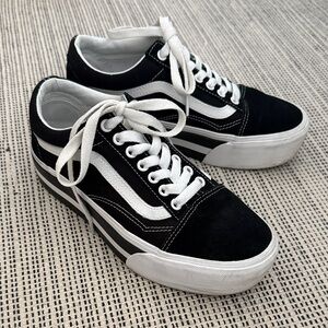Vans Classic Black and White Stackform sneakers